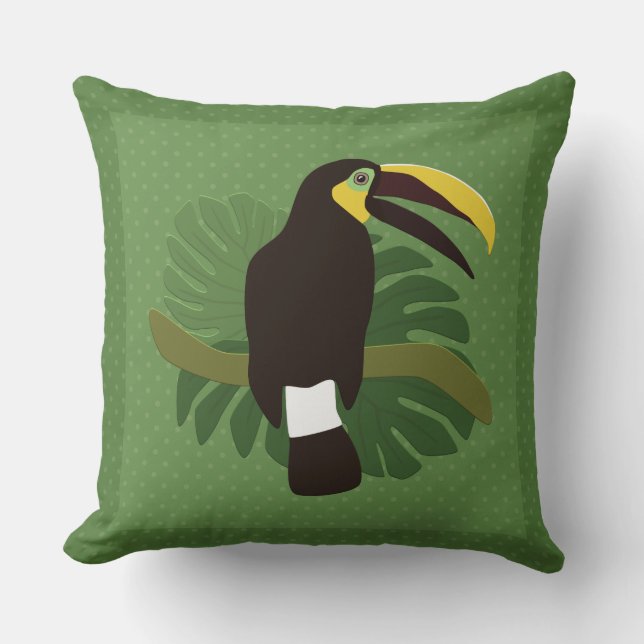 Toucan Throw Pillow (Front)