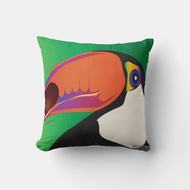 TOUCAN THROW PILLOW (Front)