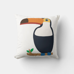 Toucan throw pillow