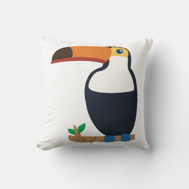 Toucan  throw pillow (Front)
