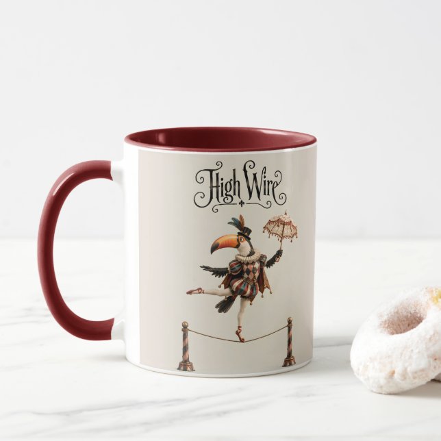 Toucan Tightrope Walker Mug (With Donut)
