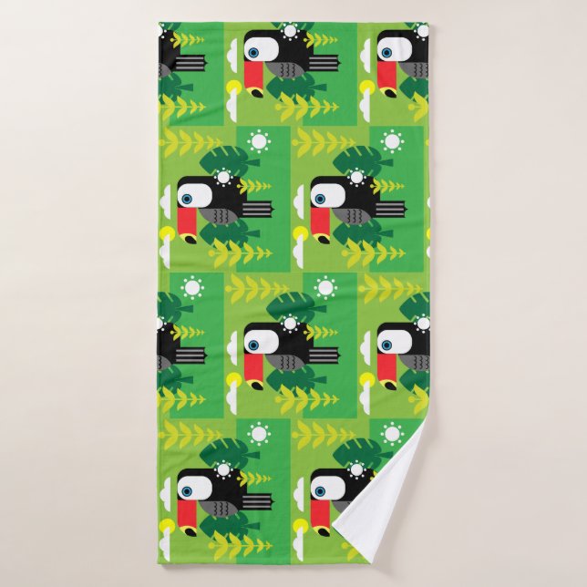 Toucan Tropical Bird Bath Towel (Bath Towel)