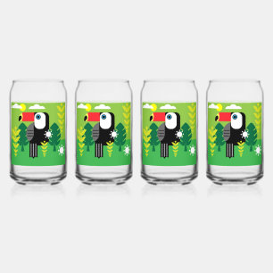 Toucan Tropical Bird Can Glass