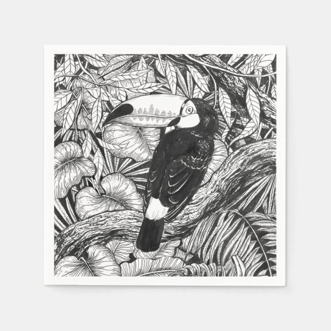 Toucan tropical garden napkin (Front)