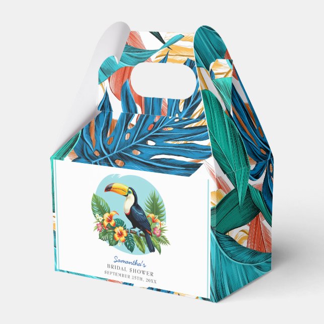 Toucan Tropical Rain forest Bridal Shower Favor Box (Front Side)
