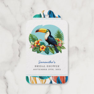 Toucan Tropical Rainforest Summers Bridal Shower Gift Tags