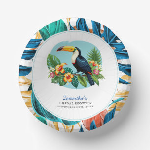 Toucan Tropical Rainforest Summers Bridal Shower Paper Plate