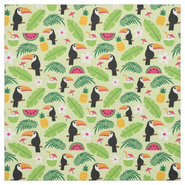 Toucan Tropical Summer Fabric (Swatch)