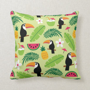 Toucan Tropical Summer Throw Pillow