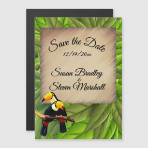 Toucan Wedding Save the Date Magnetic Invitation