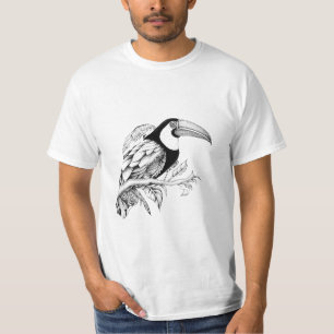 Toucan Wild Animal Nature Illustration Art Tattoo T-Shirt