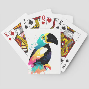Toucan Wild Nature Animal Colors Art Painting Playing Cards