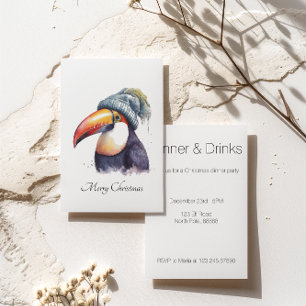 Toucan Winter Vibes, custom Invitation