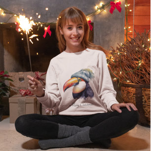 Toucan Winter Vibes, custom Sweatshirt