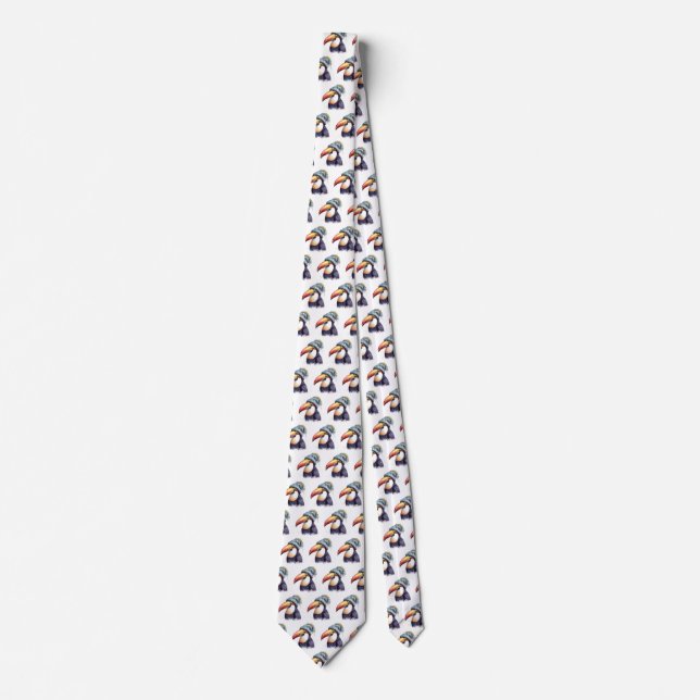 Toucan Winter Vibes Tie (Front)
