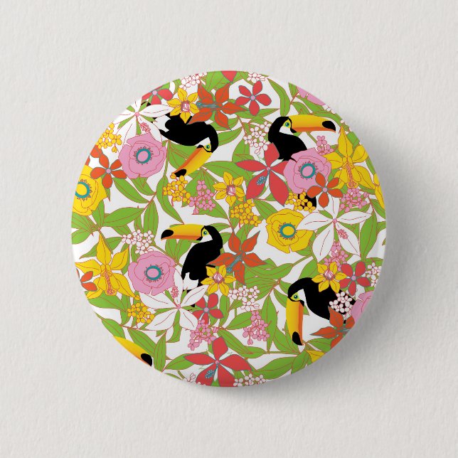 toucans 2 inch round button (Front)