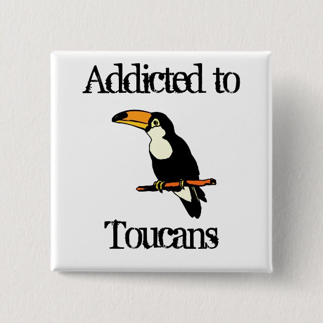 Toucans 2 Inch Square Button (Front)