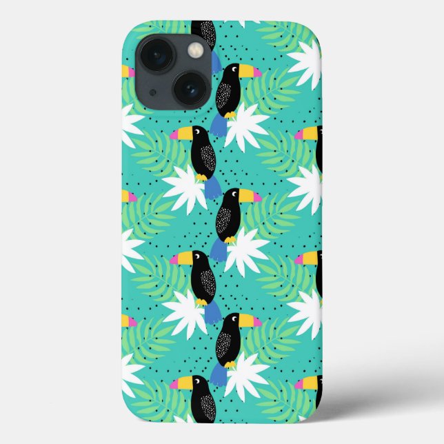 Toucans On Teal Case-Mate iPhone Case (Back)