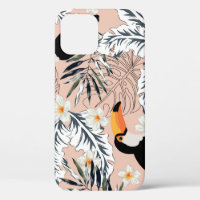 Toucans, Palms, Plumeria: Pink Tropical.