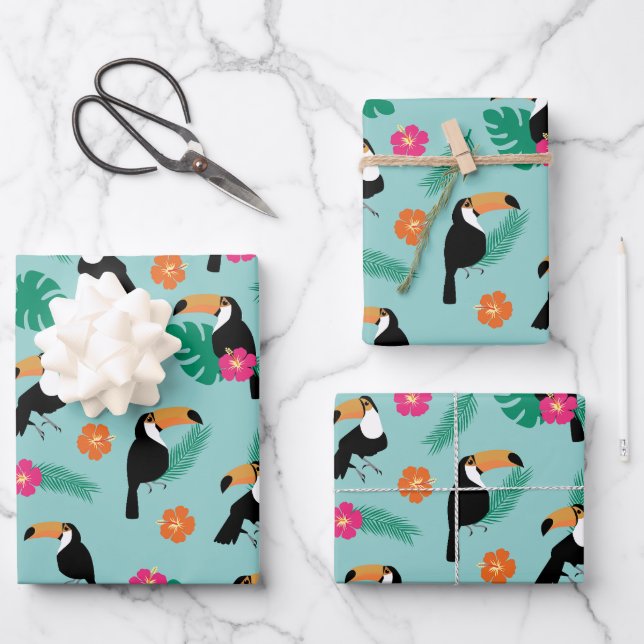 Toucans Wrapping Paper Sheet (Front)