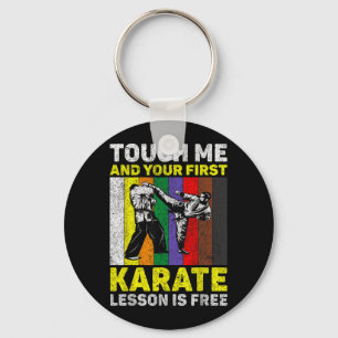 Touch And Karate Lesson Is Taekwondo Karate Keychain
