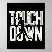 Touch Down Funny Baseball Player Kids Boys Women M