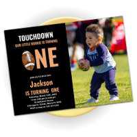 Touch Down One Football Birthday With Photo