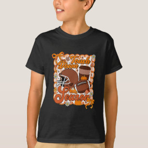 Touch Down Season Footll Autumn Pumpkin Coffee Lat T-Shirt