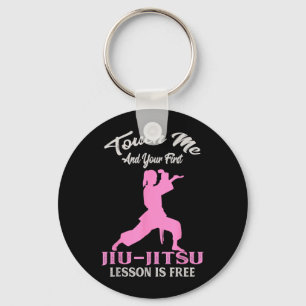 Touch Ft Jiu Jitsu Lesson Is Funny Brazilian BJJ 2 Keychain