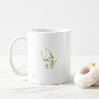 Touch Grass Goblin Hand Daryl Line Art Funny Mug