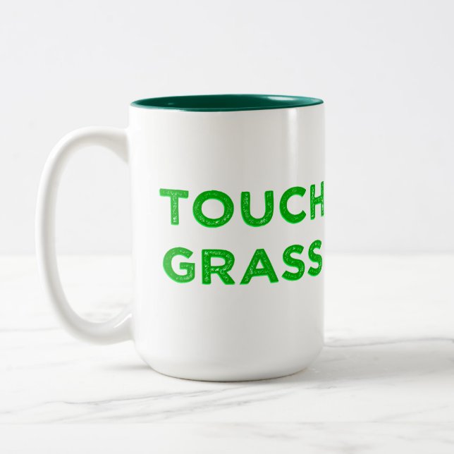 Touch Grass Two-Tone Coffee Mug (Left)