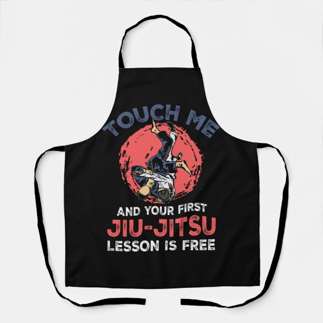Touch Me And Your First Jiu Jitsu Lesson Is Free M Apron (Front)