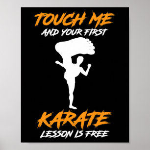 Touch Me And Your First Karate Lesson Is Free Gift Poster
