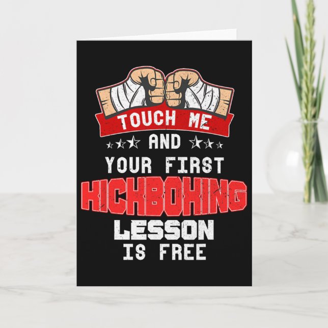 Touch Me And Your First Kickboxing Lesson Is Free  Card (Front)