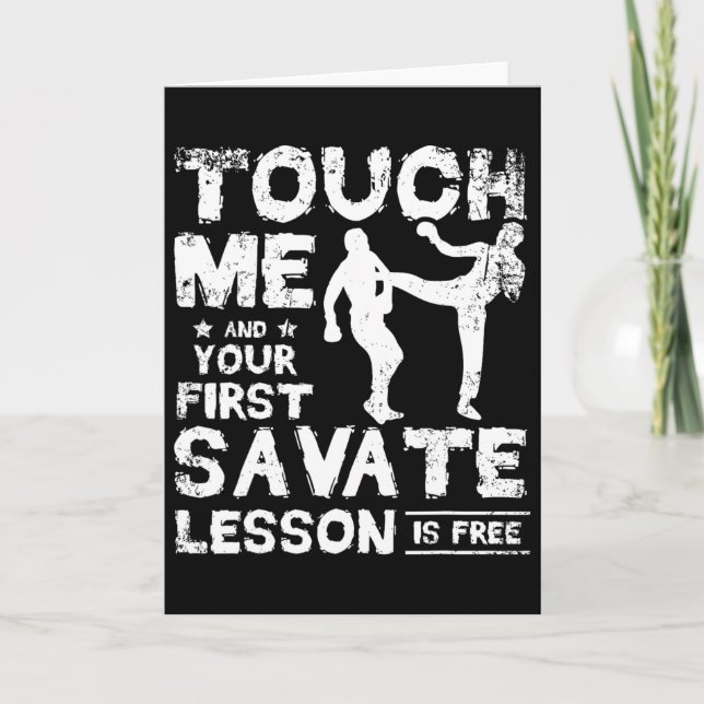 Touch Me And Your First Savate Lesson Is Free  Card (Front)