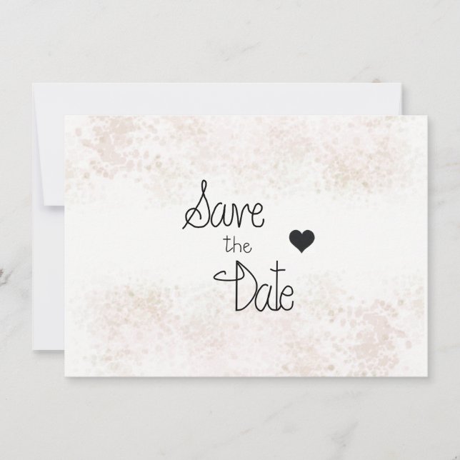 Touch of Blush Minimalist Save The Date (Front)