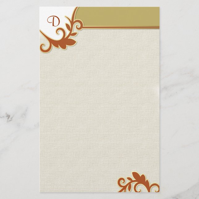 Touch of Class - Customize Initial Stationery (Front)