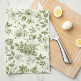 Touch of Elegance Garden Toile Kitchen Towel