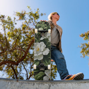 Touch of Exotic Elegance: Ride the Floral Fantasy Skateboard