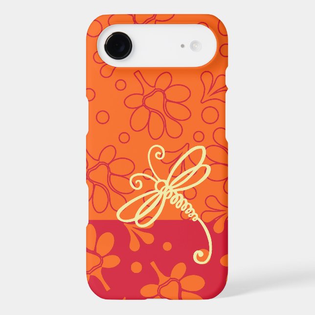 Touch Of Orange Dragonfly Art Case-Mate iPhone Case (Back)