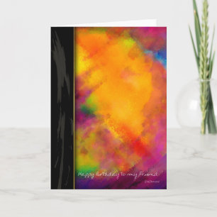 Touch of Purple Painted Birthday Card for Friend