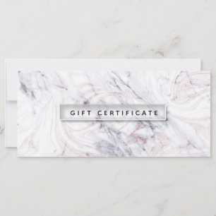 Touch of Rose White & Grey Marble Gift Certificate
