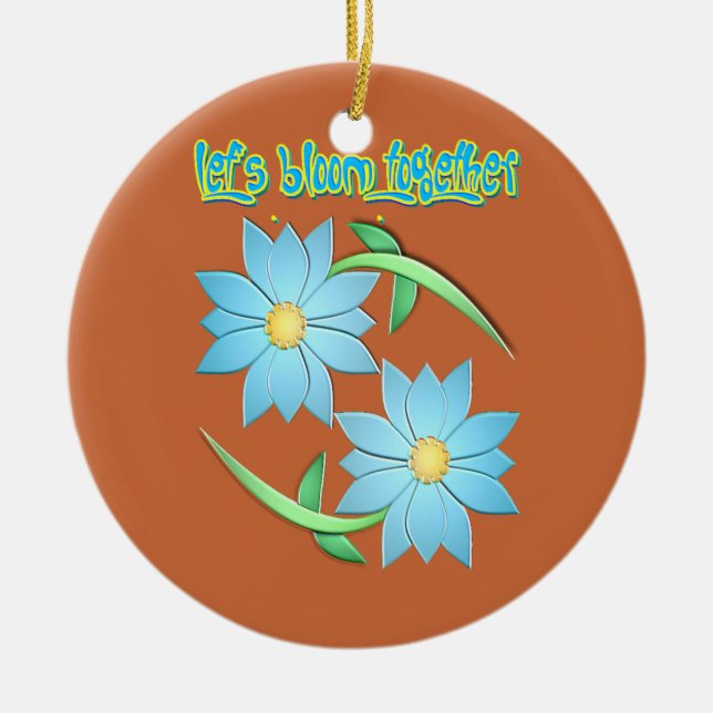 touch of springtime ceramic ornament (Front)