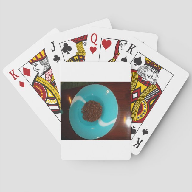Touch of the Sea: A Cyan Bowl of Coffee Playing Cards (Back)