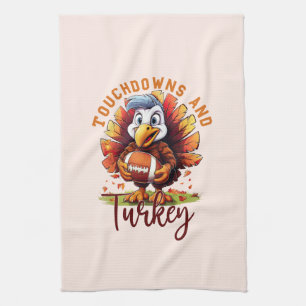 Touchdown and Turkey Thanksgiving Kitchen Towel