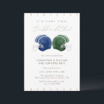 Touchdown Brother Joint Football Helmet Birthday Invitation<br><div class="desc">Kick off a fun celebration for your little quarterbacks with this “Touchdown Brothers” watercolor football invitation. Featuring blue and green helmets and soft neutral typography,  it’s ideal for brothers’ joint birthdays or sports-themed parties.</div>