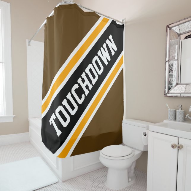 TOUCHDOWN Brown Yellow Black Racing Stripes (In Situ)