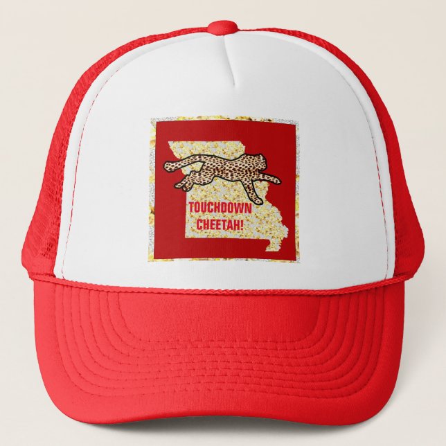 TOUCHDOWN CHEETAH! TRUCKER HAT (Front)