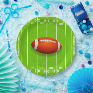 Touchdown Football Field Paper Plate