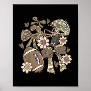 Touchdown Football Game Day Thanksgiving Camo Coqu Poster